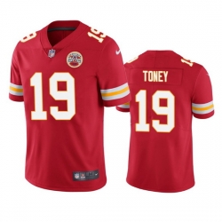 Men Kansas City Chiefs 19 Kadarius Toney Red Vapor Untouchable Limited Stitched Football Jersey