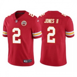 Men Kansas City Chiefs 2 Ronald Jones II Red Vapor Untouchable Limited Stitched Football jersey