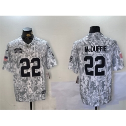 Men Kansas City Chiefs 22 Trent McDuffie 2024 F U S E Arctic Camo Salute To Service Limited Stitched Football Jersey