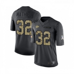 Men Kansas City Chiefs 32 Tyrann Mathieu Limited Black 2016 Salute to Service Football Jersey