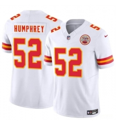 Men  Kansas City Chiefs 52 Creed Humphrey White 2024 F U S E Vapor Untouchable Limited Stitched Football Jersey