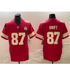 Men Kansas City Chiefs 87 Taylor Swift Red F U S E  Vapor Untouchable Limited Stitched Football Jersey