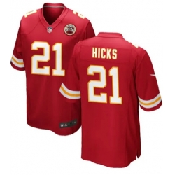 Men Kansas City Chiefs Jaden Hicks Red #21 Stitched Vapor Limited Jersey