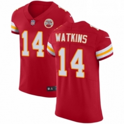 Men Nike Kansas City Chiefs 14 Sammy Watkins Red Team Color Vapor Untouchable Elite Player NFL Jersey