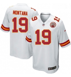 Men Nike Kansas City Chiefs 19 Joe Montana Game White NFL Jersey