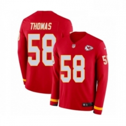 Men Nike Kansas City Chiefs 58 Derrick Thomas Limited Red Therma Long Sleeve NFL Jersey