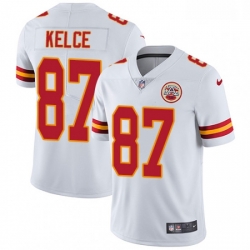 Men Nike Kansas City Chiefs 87 Travis Kelce White Vapor Untouchable Limited Player NFL Jersey