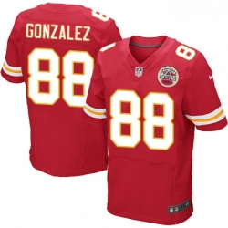 Men Nike Kansas City Chiefs 88 Tony Gonzalez Red Team Color Vapor Untouchable Elite Player NFL Jersey