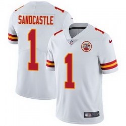 Nike Chiefs #1 Leon Sandcastle White Mens Stitched NFL Vapor Untouchable Limited Jersey