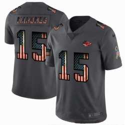 Nike Chiefs 15 Patrick Mahomes 2019 Salute To Service USA Flag Fashion Limited Jersey