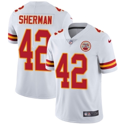 Nike Chiefs 42 Anthony Sherman White Mens Stitched NFL Vapor Untouchable Limited Jersey