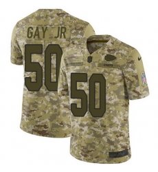 Nike Chiefs 50 Willie Gay Jr  Camo Men Stitched NFL Limited 2018 Salute To Service Jersey