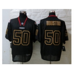 Nike Kansas City Chiefs 50 Justin Houston Black Elite Lights Out NFL Jersey