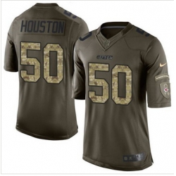 Nike Kansas City Chiefs #50 Justin Houston Green Men 27s Stitched NFL Limited Salute to Service Jersey