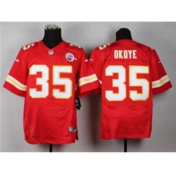 Nike kansas city chiefs 35 Christian Okoye red Elite NFL Jersey