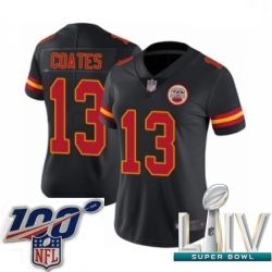 2020 Super Bowl LIV Women Kansas City Chiefs #13 Sammie Coates Limited Black Rush Vapor Untouchable Football Jersey