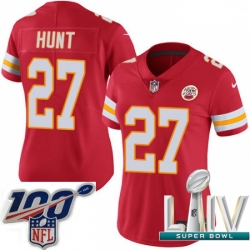 2020 Super Bowl LIV Women Nike Kansas City Chiefs #27 Kareem Hunt Red Team Color Vapor Untouchable Limited Player NFL Jersey