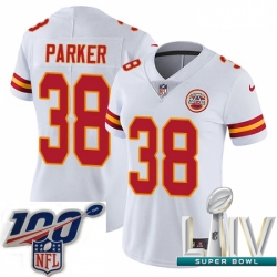 2020 Super Bowl LIV Women Nike Kansas City Chiefs #38 Ron Parker White Vapor Untouchable Limited Player NFL Jersey