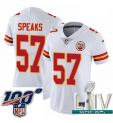 2020 Super Bowl LIV Women Nike Kansas City Chiefs #57 Breeland Speaks White Vapor Untouchable Limited Player NFL Jersey