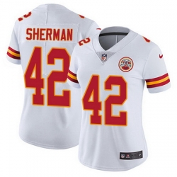 Nike Chiefs 42 Anthony Sherman White Womens Stitched NFL Vapor Untouchable Limited Jersey