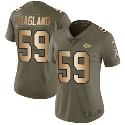 Nike Chiefs #59 Reggie Ragland Olive Gold Womens Stitched NFL Limited 2017 Salute to Service Jersey