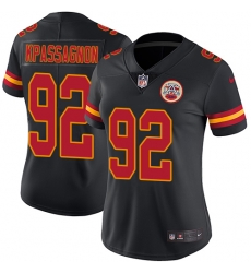 Nike Chiefs #92 Tanoh Kpassagnon Black Womens Stitched NFL Limited Rush Jersey