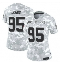 Women Kansas City Chiefs 95 Chris Jones 2024 F U S E Arctic Camo Salute To Service Limited Stitched Football Jersey