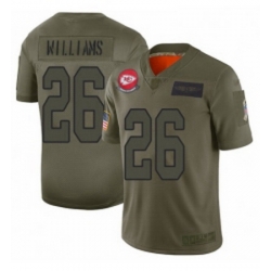 Womens Kansas City Chiefs 26 Damien Williams Limited Camo 2019 Salute to Service Football Jersey