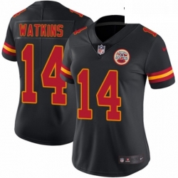 Womens Nike Kansas City Chiefs 14 Sammy Watkins Limited Black Rush Vapor Untouchable NFL Jersey