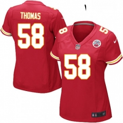 Womens Nike Kansas City Chiefs 58 Derrick Thomas Game Red Team Color NFL Jersey