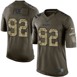 Nike Chiefs #92 Dontari Poe Green Youth Stitched NFL Limited Salute to Service Jersey