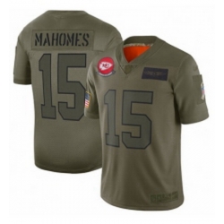 Youth Kansas City Chiefs 15 Patrick Mahomes Limited Camo 2019 Salute to Service Football Jersey