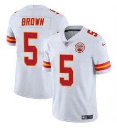 Youth Kansas City Chiefs 5 Hollywood Brown White Vapor Untouchable Limited Stitched Football Jersey
