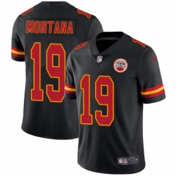 Youth Nike Kansas City Chiefs 19 Joe Montana Limited Black Rush Vapor Untouchable NFL Jersey