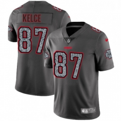 Youth Nike Kansas City Chiefs 87 Travis Kelce Gray Static Vapor Untouchable Limited NFL Jersey