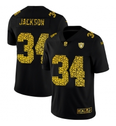 Las Vegas Raiders 34 Bo Jackson Men Nike Leopard Print Fashion Vapor Limited NFL Jersey Black