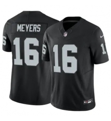 Men Las Vegas Raiders 16 Jakobi Meyers Black 2023 F U S E With John Madden Patch Vapor Limited Stitched Football Jersey