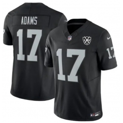 Men Las Vegas Raiders 17 Davante Adams Black Vapor Untouchable LXV Patch Limited Stitched NFL Jersey