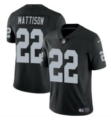 Men Las Vegas Raiders 22 Alexander Mattison Black 2024 Vapor Stitched Football Jersey