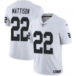 Men Las Vegas Raiders 22 Alexander Mattison White 2024 Vapor Stitched Football Jersey