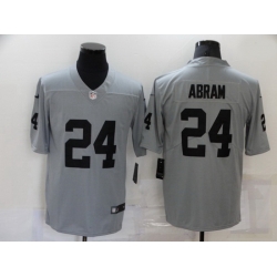 Men Las Vegas Raiders 24 Johnathan Abram Nike Gray Gridiron 2018 Vapor Untouchable NFL Gray Limited Jersey