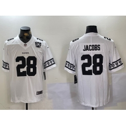 Men Las Vegas Raiders 28 Josh Jacobs White Limited Stitched Jersey 2