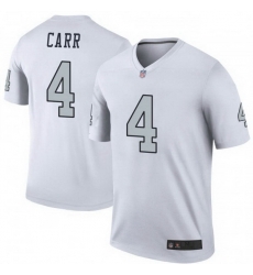 Men Las Vegas Raiders 4 Derek Carr White Legend Limited Jersey