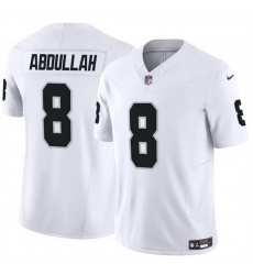 Men Las Vegas Raiders 8 Ameer Abdullah White F U S E Vapor Stitched Football Jersey