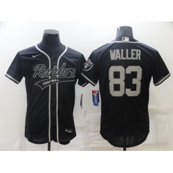 Men Las Vegas Raiders 83 Darren Waller Black Flex Base Stitched Jersey