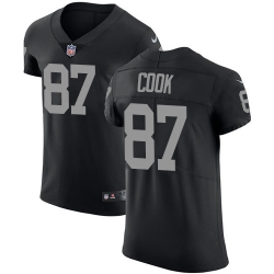 Men Nike Raiders #87 Jared Cook Black Team Color Stitched NFL Vapor Untouchable Elite Jersey