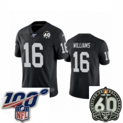 Men Oakland Raiders #16 Tyrell Williams Black 60th Anniversary Vapor Untouchable Limited Player 100th Season Football Jersey