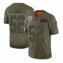 Men Oakland Raiders 52 Marquel Lee Limited Camo 2019 Salute to Service Football Jersey