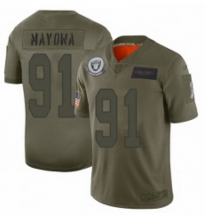 Men Oakland Raiders 91 Benson Mayowa Limited Camo 2019 Salute to Service Football Jersey