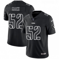 Mens Nike Oakland Raiders 52 Khalil Mack Limited Black Rush Impact NFL Jersey